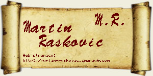 Martin Rašković vizit kartica